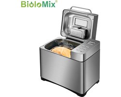 Wildor® Broodbakmachine - Roestvrij Staal - Capaciteit: 1Kg - 19 programma's in 1 Automatische Broodbakmachine 650W - Programmeerbare Broodmachine Met 3 Broodmaten - Inclusief Receptenboek - Broodbakken - Warmhoud functie