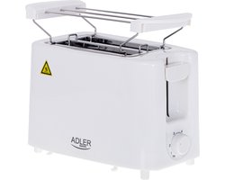 Adler AD 3223 - Broodrooster - toaster - Wit