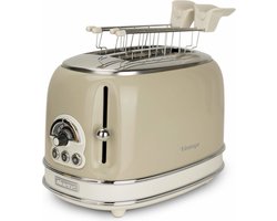 Ariete 0155/03 | Vintage broodrooster | 2 sneden | met tosti-klemmen | 810 Watt | beige