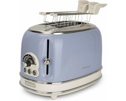 Ariete 0155/05 | Vintage broodrooster | 2 sneden | met tosti-klemmen | 810 Watt | blauw