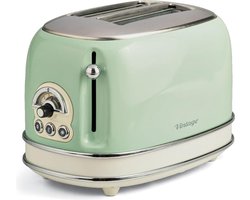 Ariete 0155/14 - Vintage broodrooster - 2 sneden - 6 standen - 810 Watt - groen