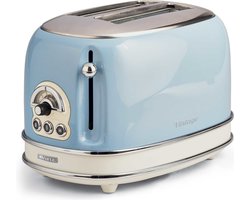 Ariete 0155/15 | Vintage broodrooster | 2 sneden | 6 standen | 810 Watt | blauw