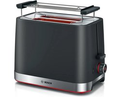 Bosch TAT4M223 broodrooster 4 2 snede(n) 950 W Zwart, Roestvrijstaal