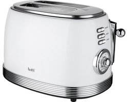 Botti Royal Line 3 in 1 professionele broodrooster - toaster -  toasten / verwarmen / ontdooien - 850W - wit  - roosterinstelling met 6 standen - klassiek design