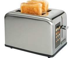 Bourgini - Digital Toaster - Broodrooster met touchscreen digital display - 6 warmteniveaus - 2 extra brede broodsleuven