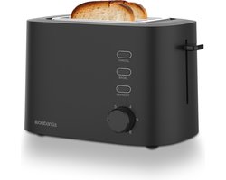 Brabantia Broodrooster - 980 Watt - 6 Roosterstanden - Toaster met Snoeropbergruimte - BBEK1027