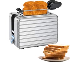 Broodrooster met Tostiklemmen - Toaster - Broodroosters - Zilver