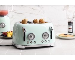 Broodrooster - Toaster - Mint - Retro - OldScool - 4 sneden brood