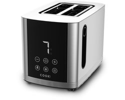 COOK-IT Digitale Broodrooster - RvS Toaster - 7 Standen - Ontdooifunctie - Extra diep