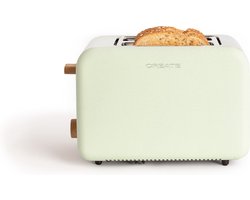 CREATE - Broodrooster - Voor Medium - 6 niveaus - 850W - Pastelgroen - TOAST RETRO