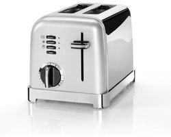 Cuisinart 2 Slice Toaster Broodrooster CPT160SE - Ontdooifunctie - Bagel functie - 6 standen - Zilver