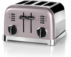 Cuisinart 4 Slice Toaster Broodrooster CPT180PIE  - 4 sleuven - Ontdooifunctie - Bagelfunctie - 6 standen - Roze