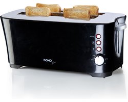 DOMO DO961T Broodrooster / Toaster - 2 tot 4 sneden - Brede sleuven