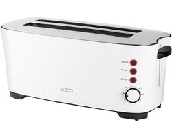 ECG ST 13730 - Broodrooster - Toaster - 4 sneden - Wit - 1350 W