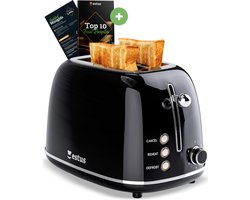 Estus Iconic Broodrooster Zwart - Retro Toaster