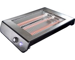 Gastronoma vlakke Broodrooster - Plat - 900W - Toaster - 18140002 - Geborsteld staal