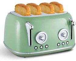 Gratyfied - Retro broodrooster - Retro keuken producten - Retro tosti apparaat - ‎33,2 x 18 x 28 cm - 3,18 kg - Groen