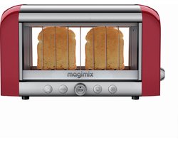 Magimix Vision Toaster - Rood - zichtbaar roosteren - Quartz techniek - 8 standen