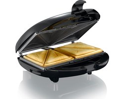 Melissa Sandwich maker - 3-in-1 - Contactgrill voor Panini - Tostiapparaat - Wafelijzer - 850W - Afneembare platen - 16240110 - Zwart