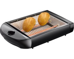 Melissa vlakke Broodrooster - Plat - 600W - Afneembare kruimellade - Toaster - 16140145 - Zwart