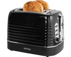 Petra 2 Slice Toaster variabele Browning levels verwijderbare kruimellade zwart 1050W