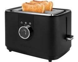 Princess 142360 Moments Broodrooster – Zwarte RVS behuizing – LED display – Moments Breakfast Serie