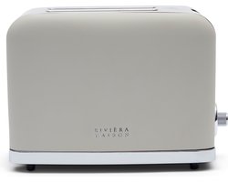 Riviera Maison Broodrooster retro met verschillende standen - RM Classic Toaster - Beige - Roestvrij StaalGiftbox