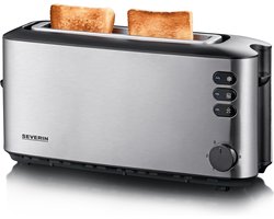 Severin AT 2515 - Broodrooster - Toaster - Long-slot - 2 Sneden - Geborsteld RVS