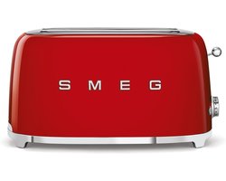 SMEG TSF02RDEU - Broodrooster - Rood - 2x4 - 1500W - 6 niveaus