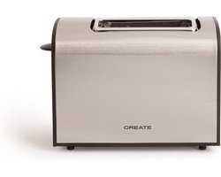 SUPREME TOAST - Broodrooster-  2 sneetjes- 920W - 6 temperaturen- geborsteld roestvrij staal