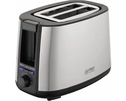 TZS First Austria Broodrooster - Toaster - 6 Warmteniveaus - 2 brede gleuven - 750W - RVS - Zilver