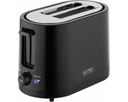 TZS First Austria Broodrooster - Toaster - 7 Warmteniveaus - 2 Extra brede gleuven - 750W - Zwart