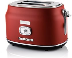 Westinghouse Retro Broodrooster - 2 Slice Toaster - Rood - Met Warmhoudrek