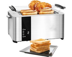 White-Label Broodrooster met Tostiklemmen - Toaster - Broodroosters - Zilver