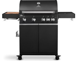 Burnhard Gas BBQ Big FRED Deluxe - 4 Branders - Incl. Keramische Infraroodbrander & Afdekhoes - Black Series