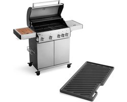 Burnhard Gas BBQ Big FRED Deluxe - 4 Branders - Incl. Keramische Infraroodbrander & Afdekhoes - Deluxe incl. Grillplaat