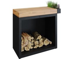 OFYR | Butcher Block Storage 90 | Black - Teak Wood