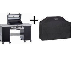 Rösle Barbecue Gas Videro G4-SL 30 mbar - RVS - 154x60x118 cm - Zilver - Inclusief beschermhoes