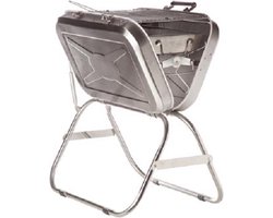 TRAVEL BBQ ROESTVRIJ STAAL 58.5X43XH66CM PLOOIBAAR - VOOR 7-9 PERSONEN