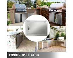 Vevor Tuinkastdeur - RVS Buitenkeuken - Duurzaam - Indoor/Outdoor - Bbq Kastdeur - Met Magneetblok - Geschikt voor alle weersomstandigheden