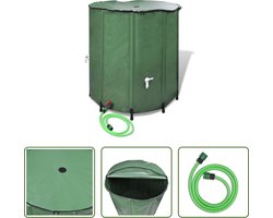 The Living Store Inklapbare Watertank - 250L Groen 60x98cm PVC