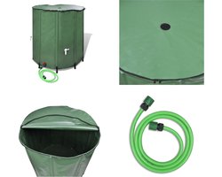 vidaXL Inklapbare Watertank 500L (Groen) - Watertank - Watertanks - Water Tank - Water Tanks