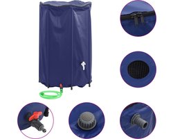 vidaXL Opvouwbare Watertank 1000L - Blauw PVC