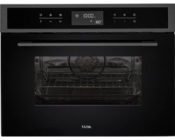 ETNA CM644Ti - Inbouw combimagnetron - 44L - Black Titanium - Turbo hetelucht - 900W Magnetron - Touch Control - Grill - Glazen bakplaat