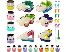 32 Stks Sandwich Cutters voor Kinderen - Sandwich Maker Cookie Cutters - Kids Groente Fruit - Lunch Box Accessoires