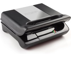 Compact Flex Grill - Uitneembare platen - Verticaal op te bergen - Zwart. Contactgrill uitneembare platen