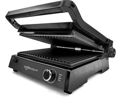 Contactgrill 3-in-1 - Tosti-apparaat, Tosti-ijzer & Grillplaat - Uitneembare Platen - Gourmetfunctie - PFAS-Vrij - Safecourt Kitchen