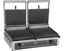 Contactgrill Panini-Double (Gegroefd/Gegroefd) - Roller Grill 304063 - Horeca & Professioneel