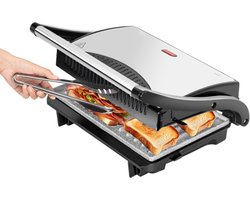 Contactgrill - Tosti Apparaat - Tosti-ijzers - Panini Grill - Zilver