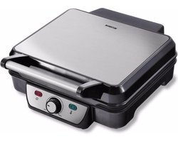 Contactgrill - Tosti IJzer - Panini Grill - Anti Aanbaklaag - 1800W - Zwart